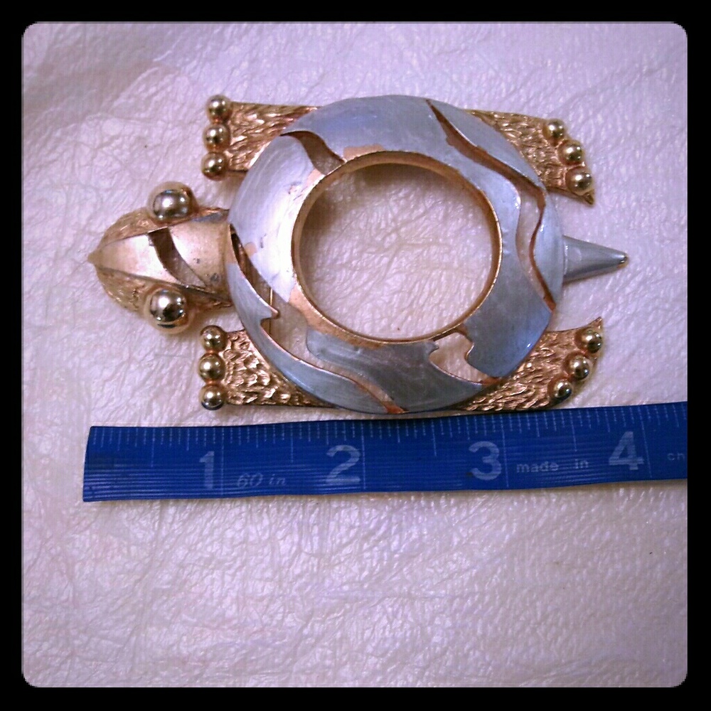 Vintage Pierre Cardin turtle brooch pin